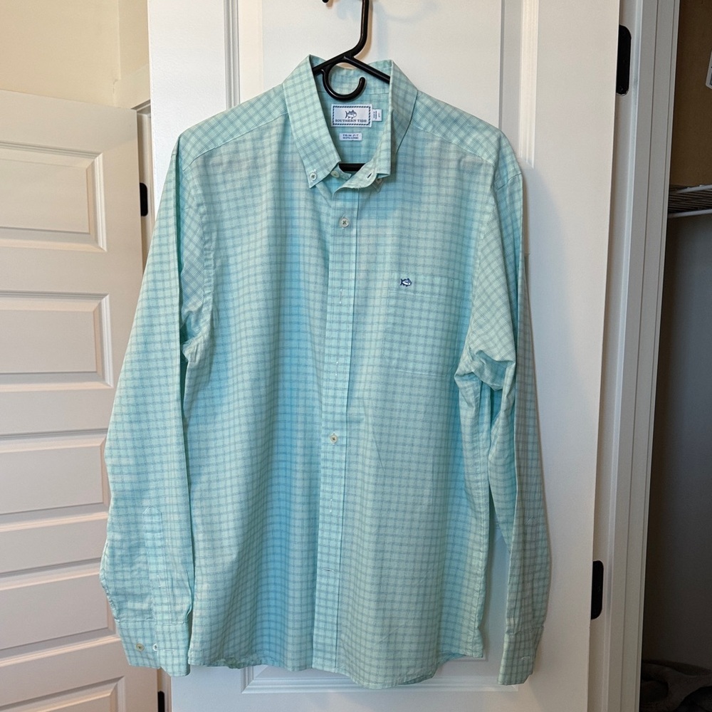 Trim Fit - Southern Tide Men's Light Checkered Shirt